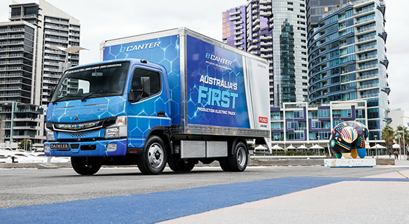 Süverkrüp FUSO eCanter LKW