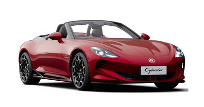 MG Cyberster ein rotes Cabrio Süverkrüp